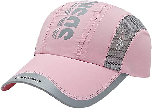 AIDIER Barn nätbasebollkeps UV-skydd keps 5–12 år pojke snabbtorkande sommarhatt sport lätt basebollkeps snapback basebollkeps junior resor löpning tennis golfkepsar toppmössa solhatt, ROSA, One size