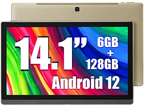MESWAO Tablets MES-B1, 14.1 Zoll Android 13 Tablet mit 1920 * 1080 IPS HD Großes Display, 6GB/128GB, 512G-Expandieren, und 10000mAh Akku - Ideal für Produktivität, Unterhaltung und Bildung