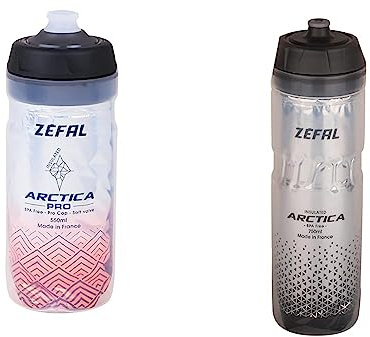 ZEFAL Negro, Bidón Isothermo Arctica Pro 55, 550ml, Unisex Adulto, 550 ml Bidón Isothermo Arctica 75, 750ml, Unisex Adulto, Plateado y Negro, 750 ml