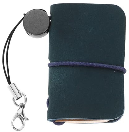Ciieeo Kleiner Notizbuch Aus Leder Dunkelblau Softcover Für Büro Und Schule Tragbar Und Langlebig