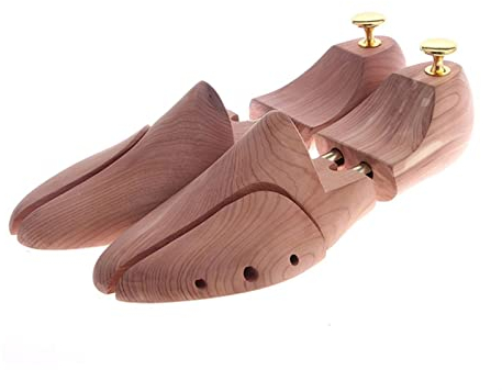 BDXMKS Shoe Tree Twin Tube Red Cedar Wood Adjustable Shoe Shaper Men& Shoe Tree (Color : Pink, Size : EU 39 40)