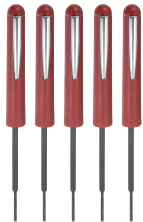 QUARKZMAN 5pz Cacciavite a Tasca Non Magnetica Mini Torx T10 con Intaglio da 2,4 Mm Cacciavite Portatile con Clip per Meccanici, Elettricisti, Tecnici, Rosso