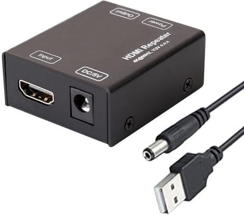 DTECH HDMI Signal Amplifier Booster Repeater 4K 60Hz YUV 444 18Gbps 1080P HDCP 2.2 CEC 3D 4K2K Extender Boost up to 164 Feet Compatible with VR TV Box Blu-ray Player HDTV Monitor Projector Computer