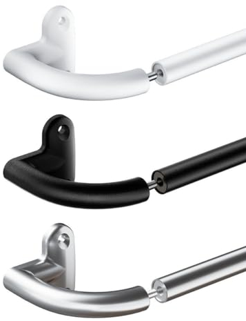 ONPIRA® Gardinenstange Nickel ausziehbar für Verdunkelungsvorhänge in 3 Farben und 2 Größen auswählbar Raumabdunkelung Vorhangstange Fenster Wandmontage Teleskopstange (Nickel, 120-230cm)