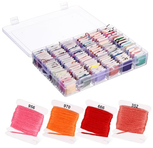 BELLIFFY Stränge Stickgarne Baumwolle Kreuzstichfäden Schnüre Bastelgarn Armbandgarn Sticktwist Stickschnüre Für Nähen Quilten Und Andere Textilarbeiten
