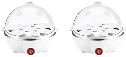 Widybord 2X Hervidor Eléctrico para Huevos Hervidos, Hervidor, Calentador Rápido, Acero Inoxidable, Olla Al Vapor, Herramienta para Cocinar, Enchufe de la UE