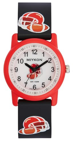 Miykon Kids Watches for Boys and Girls - Educational Gift for Kids Aged 3-15, Toddlers, Preschoolers, and Children - Easy to Read Analog Watch, Soft Resin Band, Japan Quartz, 100M Water Resistant