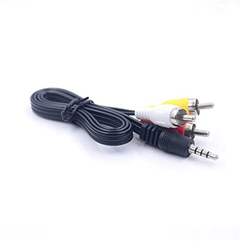 ROBAUN Câble audio vidéo AV 65 cm 1 m 1,5 m 3,5 mm prise jack mâle vers 3 RCA adaptateur 3,5 vers RCA mâle(1m)
