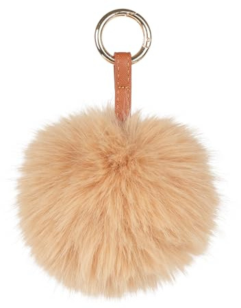 S.ROMZA Pom Pom Schlüsselanhänger Kunstfell flauschiger Schlüsselanhänger Plüsch-Schlüssel anhänger Pom-Pom-Taschen-Anhänger für Handtasche Anhänger.