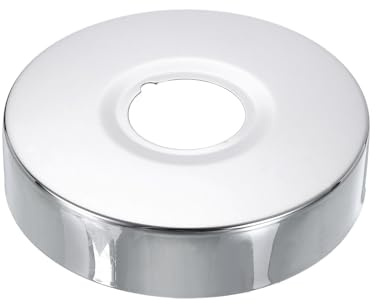 sourcing map Shower Arm Flange, 3.15 OD 0.75 Thickness Stainless Steel Plumbing Cover Plate Escutcheon Plate for 0.98 Dia Pipe Shower Head Arms, Silver