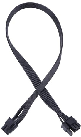SueaLe Cable de alimentación GPU de 8 pines a 8 pines (6+2) trenzado plano de 18 AWG para tarjeta gráfica con conector PCIe aislado de PVC de alta capacidad
