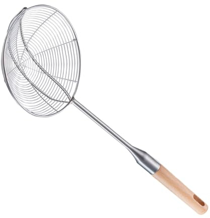 GLEAVI Cuillère Écumoire De Cuisine Acier Inoxydable Avec Passoire Outil De Filtrage Huile Pour Friture Et Cuisson