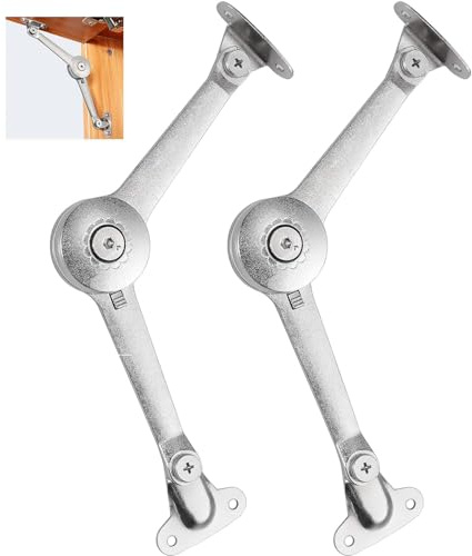 Bisagras de soporte de tapa de bisagras, bisagras de soporte de tapa plegable de cierre suave, adecuadas para armarios (2pcs) (B022)
