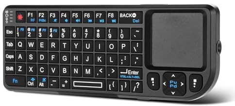 Binghe Mini Bluetooth Tastatur mit Touchpad, Mini Tastatur Bluetooth, A8 2.4G Wireless Tastater mit Mehrfarbige Hintergrundbeleuchtung für Windows/Linux/Mac/Android/Google/Smart TV OS