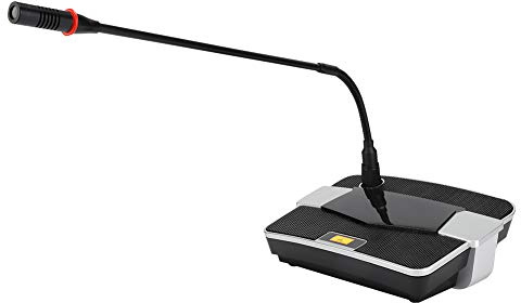 TIKATARER Microfono a Condensatore Unidirezionale Regolabile da Tavolo Professionale con Ampia Risposta in Frequenza, Luminoso e Potente per Conferenze, Riunioni, Home Studio