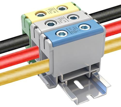 Morsettiera per guida DIN CTRICALVER 145 A AC800 V/DC1000 V - Connettore elettrico per distribuzione di potenza per automazione industriale, fotovoltaico/accumulo di energia e cablaggio di edifici