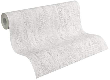 A.S. Création Papier Peint Béton Elements Papier peint intissé - 10,05m x 0,53m - Blanc Fabriqué en Allemagne 944263 94426-3
