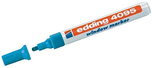 EDDING Window Marker 4095 | In allen Farben + Kombinationen zu verschiedenen Mengen wählbar (6, Blau)