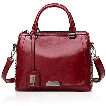 NICOLE & DORIS Damen Handtaschen Schultertasche Elegante Henkeltasche PU Leder Designer Frauen Umhängetasche Farbblock Top Griff Tasche Tote Bag Set 2 in 1
