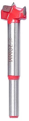 EdvenA 15-60mm Professional Woodworking Drilling Tool M10 Handle Hard Alloy Woodworking Drill Bit Wood Hinge Drilling Tool Flat Wing Drill Bit (Color : A, Size : 20mm)