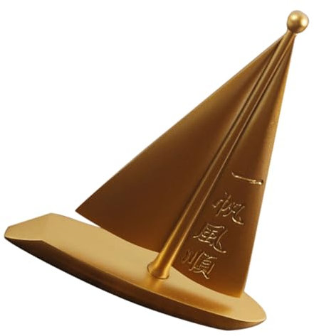 OSALADI Segelboot Figur Messing Bootsdekor Tischdekoration Büro Wohnzimmerschmuck Feng Shui Symbol Für Wohlstand