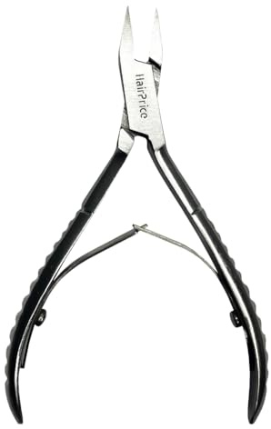 HAIRPRICE – MANUCURA Y PEDICURO – TIJERAS DE CUTÍCULAS Y UÑAS Puntadas – Perfecto para viajar, acero inoxidable – Pinza para uñas