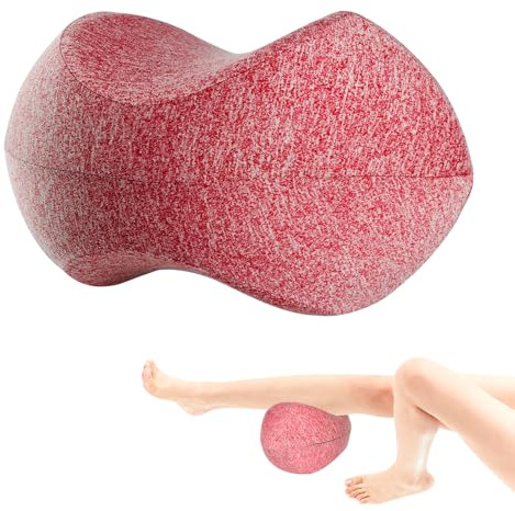Zimoer Almohadilla para Dormir de Lado, Almohada Piernas Dormir de Lado Cojin Rodillas, Espuma Efecto Memoria para Alivio de la ciática, Dolor de Espalda, Dolor en Las piernas, Embarazo (Rojo)
