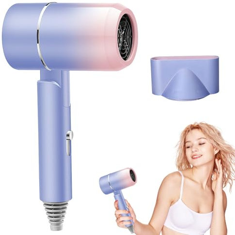 Dhqkqg Reisehaartrockner, Haartrockner Ionen, Reisefön Klappbar Klein, mit 1 Stylingdüse, 2 Heiz- und 2 Geschwindigkeitsstufen, Haartrockner & Zubehör für Reisen, Zuhause, Salon