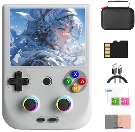 JOYARCH RG406V Handheld Game Console 256G TF Card 9000 Games, 5.48 IPS Touch Screen Android 13 Unisoc T820 Retro Emulator 5500mAh Arcade Gaming Console - with Carry Case