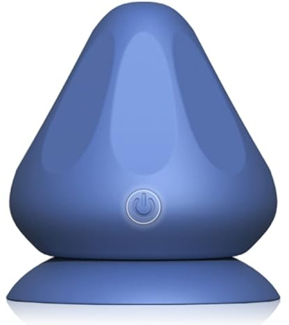 Siatelo Masajeador eléctrico inalámbrico con ventosa, herramienta de automasaje montable, 8 vibraciones, alivio de todo el cuerpo, azul