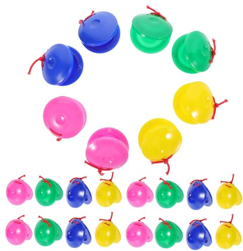 ifundom 24stücke Kastagnetten Für Junge Mädchen Fingerklöppel Kleine Percussion Instrumente Hand Rhythmus Schlaginstrumente Party Belohnung Unterricht