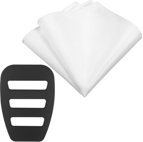 Qianyu 2 Stück Einstecktuch Halter Set Abendessen Jacken Einstecktücher Stofftaschentücher Herren Anzüge Einstecktuch in Einfarbig Uni Für GeschäFtstreffen Hochzeit Party Zubehör