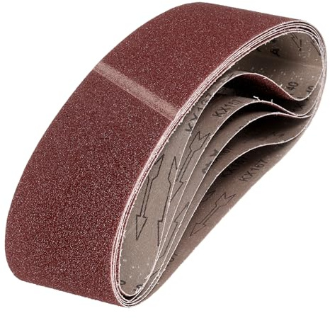 QUARKZMAN 100mm x 915mm Bandas de Lija Set, 10pcs Cintas Abrasivas 40 Grano Correa para Lijadoras Óxido Aluminio para Carpintería Pulido de Metal Afilador de Cuchillo