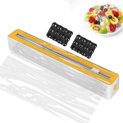 Generisch Dispensador de Film Transparente con Cortador, dispensador de láminas con, práctico Cortador de láminas para y Papel de Aluminio, dispensador de Film Transparente para