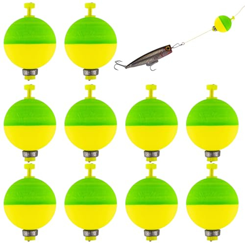 Flotteurs Et Bouchons De Pêche - 10 Flotteurs Ovale pour Perche - Bouées Pondérées en Mousse EVA Accessoires pour la Pêche de Perche Soleil Marigane et Poisson Pan