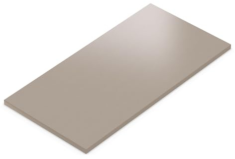 AUPROTEC Tischplatte 19mm Alux Champagner 120x70 cm I Spanplatte mit 1mm ABS Kante & PU-Verleimung I melaminharzbeschichtet I elegant & wasserabweisend