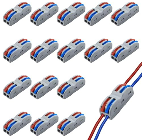 BaZuyunMd Anschlussklemmen-Set, SPL-2 Schnellverbinder, 16-teilig, Kompakte Leiterdrahtverbinder, Elektrischer Klemmenblock