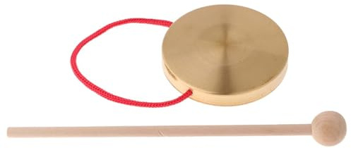 Slagverk handgong – 10 cm gonggonginstrument med trähammare och rep, bärbar musikenhet | Effektivt rytmsignalverktyg för användning vid festligheter på hemmakontoret för barn