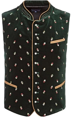 Stockerpoint Herren Trachtenweste Calzado | Größen 44-64 | Traditionelle & hochwertige Weste mit verstellbarem Riegel I Perfekt für Trachten & Festlichkeiten