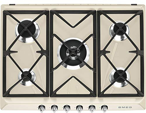 SMEG SR975PGH, Placa de gas VICTORIA, Cream (chrome knobs)