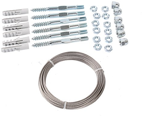 Ranksystem Rankseilsystem GARDINGER, verzinkt oder Edelstahl.