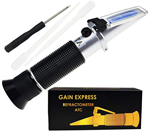 GAIN EXPRESS 0-32% Brix Rifrattometro ATC Soluzione concentrata per zuccheri ad Alta concentrazione Strumento per la determinazione dello 0,2%.