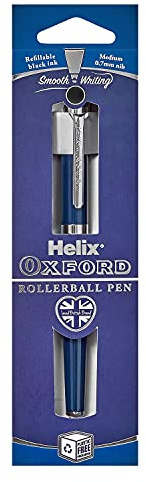 Helix Oxford Premium Rollerball Pen (Black Ink) with Plastic Free Packaging