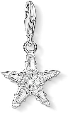 THOMAS SABO Charm Club Original Sun, Luna, Star with Lobster Clasp 925 Sterling Silver Jewellery Compatible with Bracelets & Necklaces