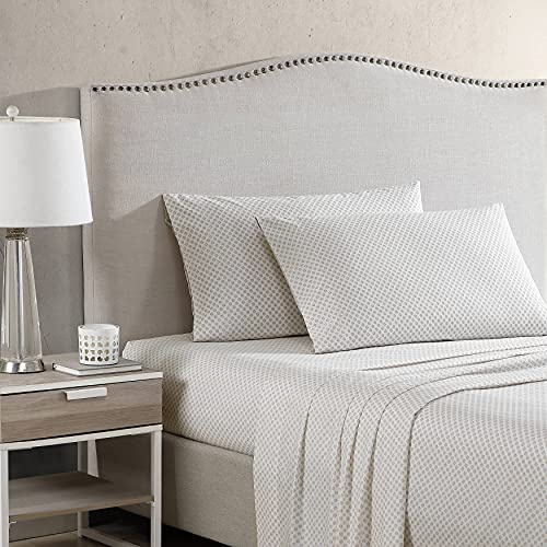 Stone Cottage - King Sheets, Cotton Percale Bedding Set, Crisp & Cool Home Decor (Millstone, King)