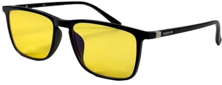 UVtech SLEEP-3R 100% Blaulichtfilter und Grünlichtfilter rote Brille Computerbrille PC Gaming Bluelight Filter Uv Blue Light Blocking Glasses Anti Damen Herren (Gelbe)