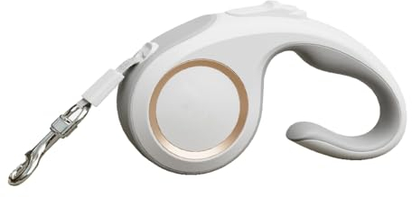 Marchul Einziehbare Hundeleine, 5m Hundeleine für Hunde bis zu 30 kg, 360° Verwirrungsfreie Hundeleinen, Langlebiges Nylonband, Ausziehbare Hundeleine, Einhand-Bremse, Pause, Sperre