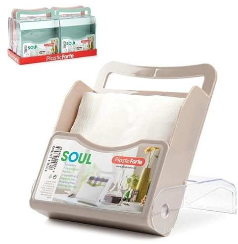 PLASTIC FORTE Portatovaglioli da Tavola Richiudibile con Manico Colorato, 145899