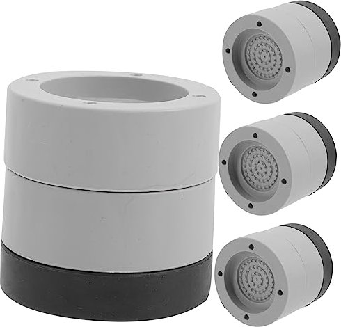 MAGICLULU Anti-slip Shock Absorbing Washing Machine Riser Pads 6cm Height Increase 4pcs Rubber Furniture Risers for Drum Washer Feet Universal Bed and Table