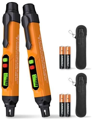 Gas Leak Detector; VITITE Propane and Natural Gas Detector; Mini Portable Gas Alarm to Locate Combustible Gas Leak Sources for Home and RV (Includes 2 Batteries & Carrying Pouch) - Orange 2Pack